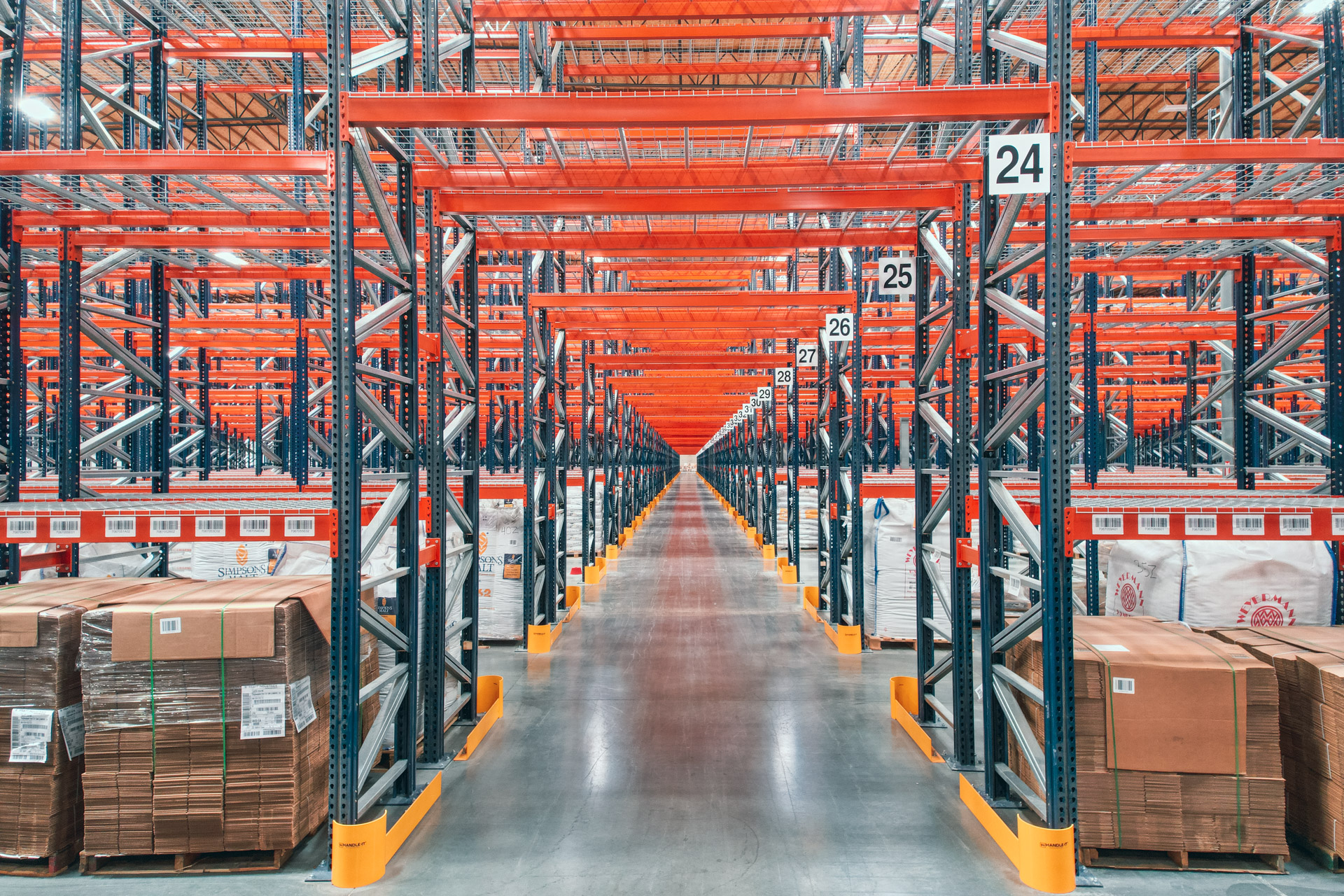Industrial pallet racking installation in Millard warehouse